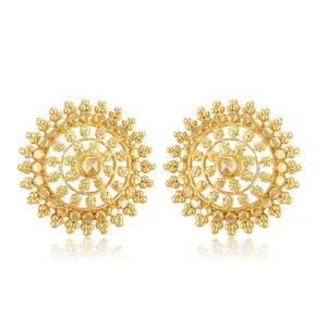 VIVASTRI FASHION JEWELLERY Vivastri Latest Fancy Alloy Gold Plated Stud Earrings for Women & Girls [VIVA2284ERG]