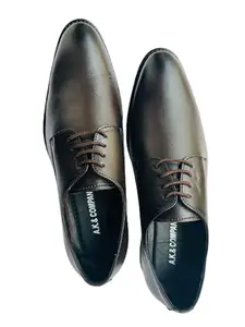 AK & Company AK & Company Men Formal Leather Lace Up Uniform Dress Shoe for Men, Office, Schhol, Meeting, Party, New Latest Stylish Comfortable (Black) (Numeric_10)