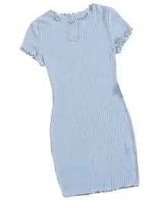 Elegant Fitted Piko Bodycon GLD_Dress for Women