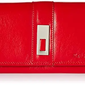 Calfnero Red-Multi Women's Wallet (MK-57-Red-Multi)