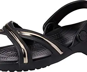 crocs Women's Meleen MetalBlock XBand SNDL W Charcoal Grey Fashion Sandals-3 UK (W5) (205571-0FG-W5)
