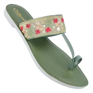 WALKAROO WL7476 Womens Fashion Sandals for Casual Wear and Regular use - Mint