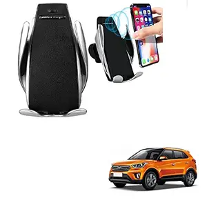 Kozdiko Car Wireless Car Charger with Infrared Sensor Smart Phone Holder Charger 10W Car Sensor Wireless for Hyundai Creta
