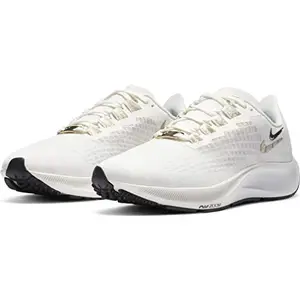 Nike Women's Air Zoom Pegasus 37 Prm Running Shoes (Ivory/Platinum Tint/Oil Grey/Metallic Gold Silk_2 UK (4 US)_CZ2872-100)