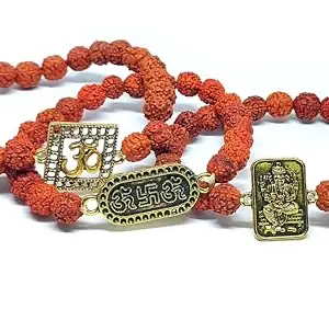 ASTROGHAR Set Of 3 Natural Rudraksh Lucky Charms Bracelets For Men And Women