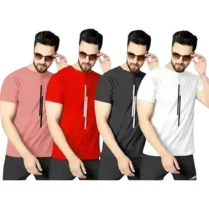 Stylish Round Neck Tshirt ||Mens T-Shirt 4 Combo_24_S Multicolour