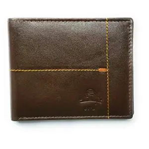 Vaishnavi Mens Genuine Brown Leather Wallet