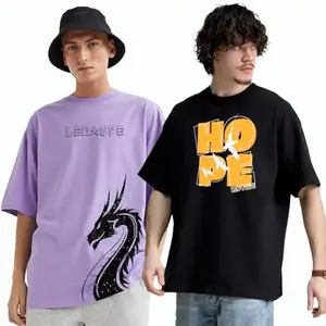 LEOTUDE Men's Oversized Half Sleeve Cottonblend Tshirt (FS49-MEN-CMB_21_Color_400_M)