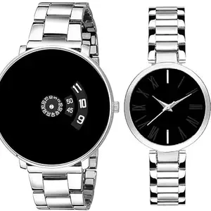 Grace Look Stylish Couple Watch for Women&Men(SR-024) AT-241(Pack of-2)