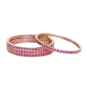 OPAL TOUCH Crimson Desire Bangles (Pack of 4)