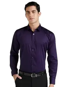Van Heusen Men's Cotton Solid Slim Fit Shirt