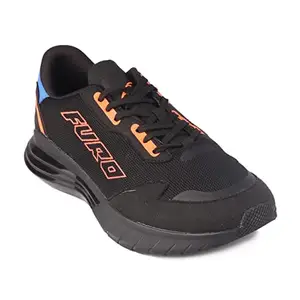 FURO Black Low Ankle Lace-Up Outdoor Running & Walking Sports Shoes for Men O-5038