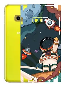 AtOdds - Samsung Galaxy S10e Mobile Back Skin Rear Screen Guard Protector Film Wrap (Coverage - Back+Camera+Sides) (Space)