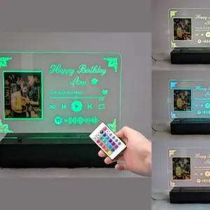 Craft Village Customised Spotify Photo Plaque With Speaker/Customised LED Lamp/Scan & Play Song/Spotify Lamp/Bluetooth Speaker/Photo Lamp price in India.