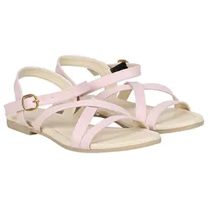 Misto Women Pink Fashion Sandals-8 UK (41 EU) (VJ1143)