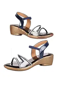 WalkTrendy Womens Synthetic Grey Sandals With Heels - 5 UK (Wtwhs561_Grey_38)