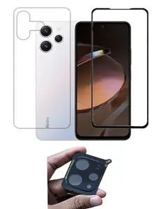 VM - PROTEC Screen Guard for Xiaomi Redmi 12 4G Front and Ultra Thin Flexible Back Screen Guard With Camera Lens Protector,Front & Back Tempered with Camera Glass [3 Pack]