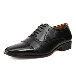 LOUIS STITCH Men's Black Italian Leather Formal Shoes for Men Captoe Design 6 UK (Prague-LSGW)