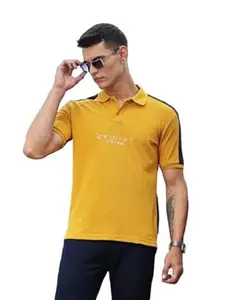 Thomas Scott Men's | Typography | Polo Collar | Regular Fit | Cotton Blend | Knitted | Casual Tshirt