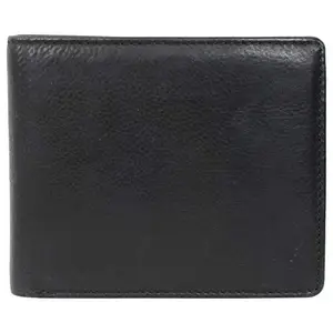 Leatherman Fashion LMN Genuine Leather Black Unisex Wallet 12 Slots