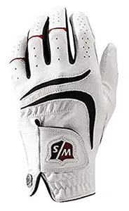 Wilson Staff Grip Plus Golf Glove,Men's-Left Hand, White, L/25