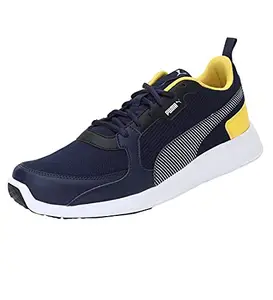 Puma mens Fire run IDP Closed shoe Peacoat-Mist Green 5 UK (38061404)