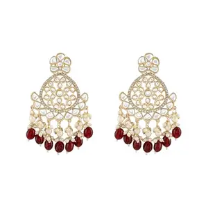 Teejh Rosa Red Gold chandbaliEarrings