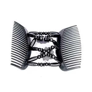 Majik Stretchy Elasticity Beaded Hair Combs Clip for Women and Girls (M3)