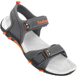 WALKAROO Men's Olive Orange Sandals (WC4350) 7 UK
