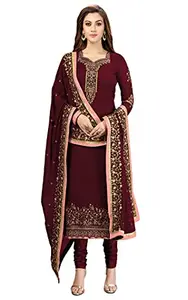 PANASH TRENDS Women's Embroidery Salwar Suit for Women Churidar Palazzo Patiala Style Unstitched Dress Material