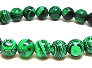 Divine forever India Malachite Beaded Bracelets Natural Crystal Stone Beads for Women Men (unisex) /Size 7 inch/Gift/Healing/Rakie Purpose