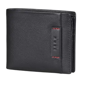 Ilex London 11696 Black Billfold Wallet Leather Wallet for Man