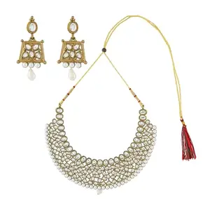 TEEJH Trishya Gold Necklace Set