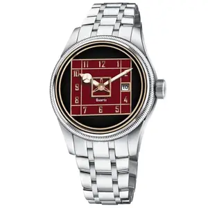 3D Glass Date Display Dial Analoge Steel Belt Watch for Men&boy (24004)