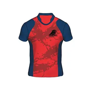 Men's Printed Polyester Sports T-Shirt (Red)
