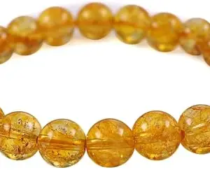 AAMRAPALI SILVER GEMS AAMRAPALI Natural Citrine Beads Bracelet | Exquisite Handcrafted Jewelry, Ideal for Men and Women