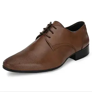 Burwood Men BWD 397 Brown Leather Formal Shoes-7 UK (41 EU) (BW 398)
