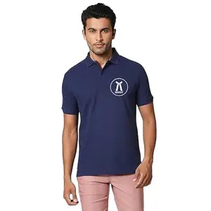 Indian fashion store Advocate Polo t-Shirt Navy Blue Mens Cotton Half Sleeve Men vakil Lawyer Tshirt (Medium)