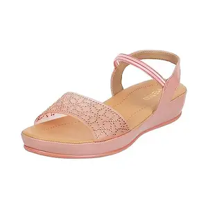 Metro Women Pink Wedge Heel Fashion Sandal UK/6 EU/39 (44-57)