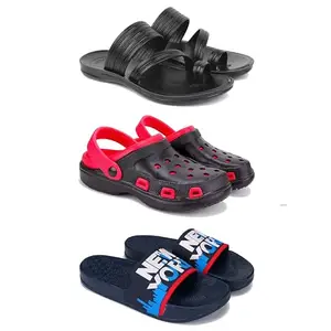 Men's Sandals | Lightweight Wear| Stylish & Easy to Wear For Men's PCV-SAN-(COMBO-3)-3152-3017-1587-6