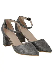 Shuz Touch Women's Modern Fancy Stylish Stone Design Sandal - Grey