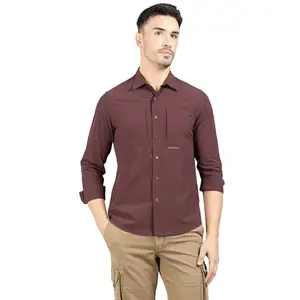 Royal Enfield Packable Outdoor Shirt Purple (2XL) 46 CM | Material: 100% Polyester | Fabric: Woven 120.0 GSM | Type: Button Down Collar | Style : Packable Outdoor | Gender: Men's