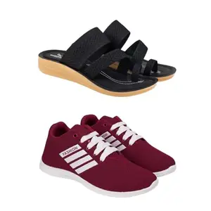 SPORTER Extra Soft Classic Casual wear with Ultra Soft Flexibility Technology Flip-Flop Combo for Women's/Girl's(6140+1703)(6) Multicolor