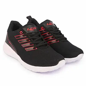 Lancer Mens ACTIVE-108 Black Running Shoe - 8 UK (ACTIVE-108BLK-RED-8)