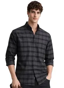 ADRO Mens Shirt with Subtle Stripes | Button-Down Collar | Long Sleeve | Smart Casual Regular Fit Shirts