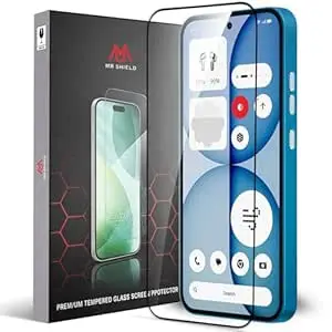 Mr.Shield Top-Notch HD+ Tempered Glass Screen Protector Guard for Nothing Phone 4A, Case Friendly, 9H Hardness, Military Grade Protection, Easy Installation kit [1 Pack]