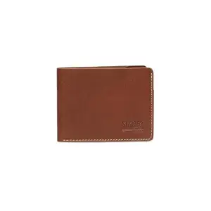 Spykar Men Brown Leather Bi-Fold Wallet