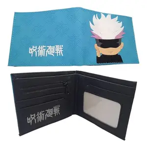 RV Mart Anime Satoru Gojo Jujutsu Kaisen Stylish Printed Design Purse PVC Leather Wallet for Kids Men & Boys