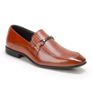 ID Tan Slip-On Formal Shoes for Men