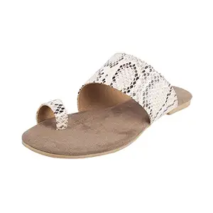 Mochi Womens Synthetic Beige Slip Ons (Size (4 UK (37 EU))